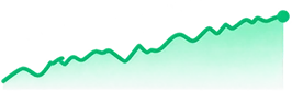 Gráfico ilustrativo de tendência de alta